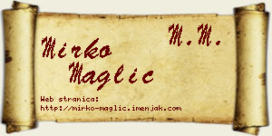 Mirko Maglić vizit kartica